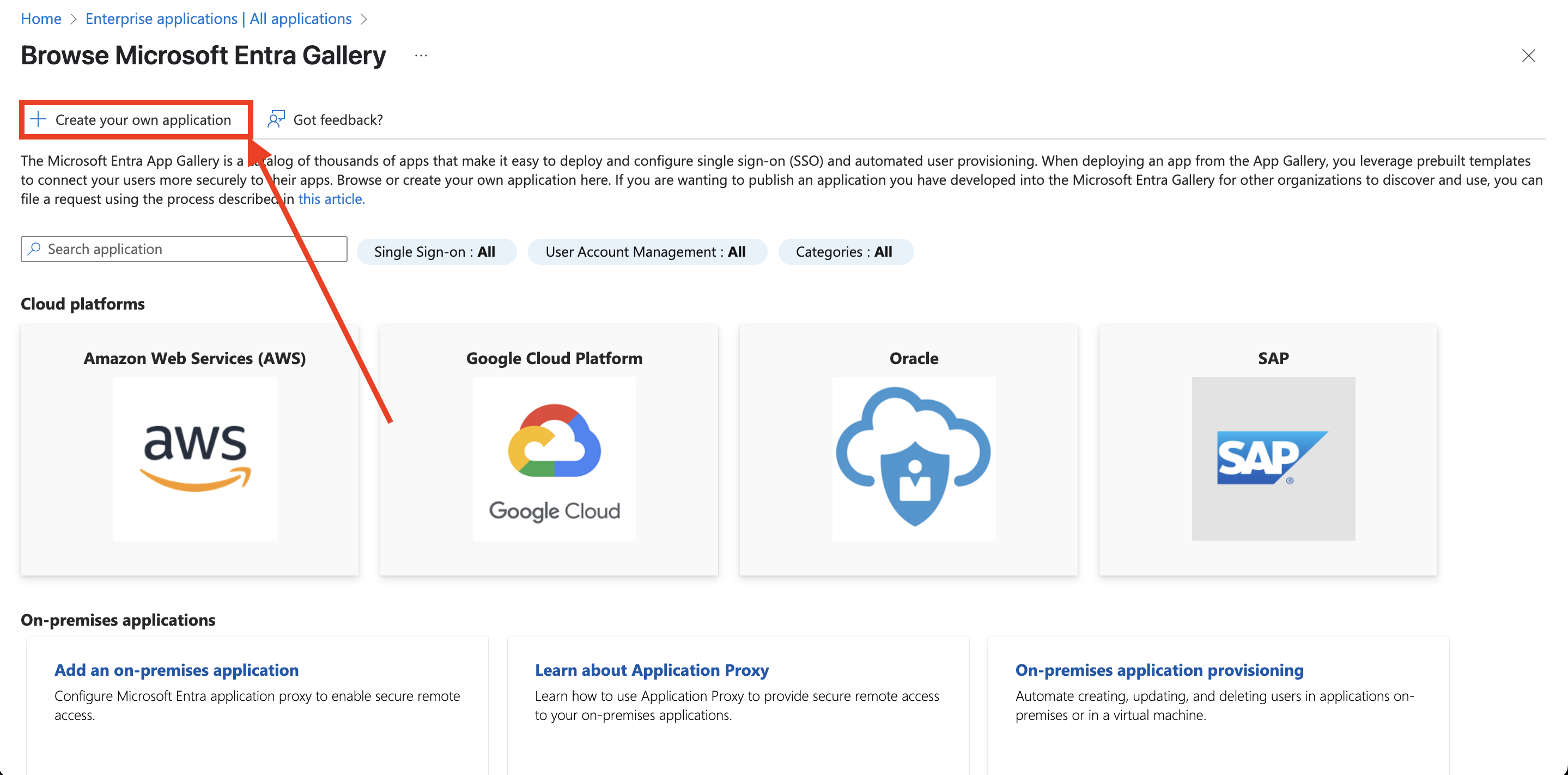 Create your own application. Create your own application.