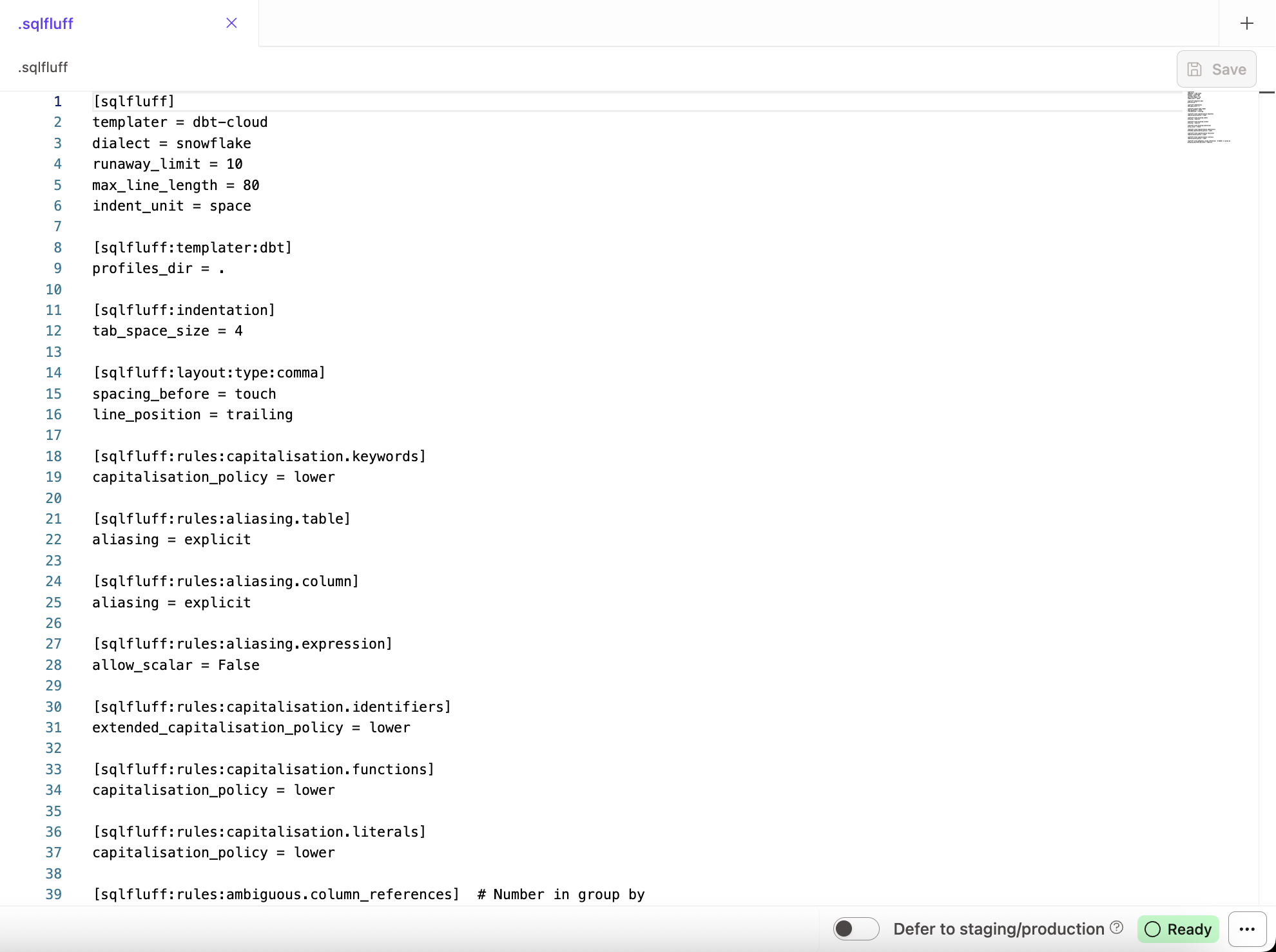 Customize linting by configuring your own linting code rules, including dbtonic linting/styling. Customize linting by configuring your own linting code rules, including dbtonic linting/styling.